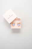Bow Tie Crystal Post Earring - Greige Goods