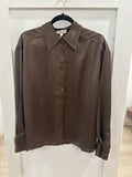 In Season Satin Blouse - Greige Goods