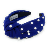 Blue Pearls Knot Headband - Greige Goods