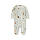 B Zipper Footed Romper - Greige Goods
