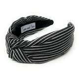 Striped Denim Knot Headband - Greige Goods