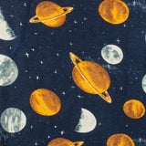 Planets Zipper Footed PJ - Greige Goods
