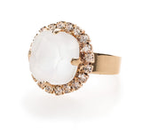 Jayne Crystal Trimmed Ring - Greige Goods