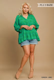 Curvy Girl Circle Print Top - Greige Goods