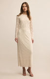 Via Lace Midi Skirt - Greige Goods