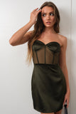 Corset Strapless Mini Dress - Greige Goods