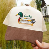 Lucky Duck Trucker - Greige Goods