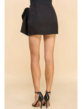 High Waisted Bow Skirt - Greige Goods