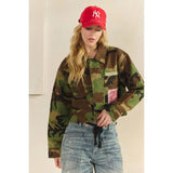 Camo Sequins Floral Jacket - Greige Goods