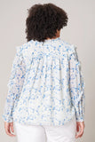 Curvy Girl Corinna Paisley Raj Balloon Sleeve - Greige Goods