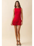 Floral 3D Rosette Hem Mini - Greige Goods