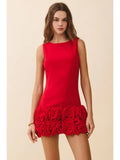 Floral 3D Rosette Hem Mini - Greige Goods