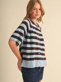 Weekend Stripe Cardigan - Greige Goods