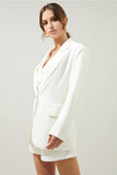 Chelsea Fitted Notch Lapel Blazer - Greige Goods