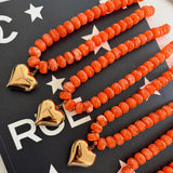 Orange Heart Necklace - Greige Goods