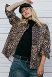 Leopard Print Work Jacket - Greige Goods