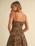 Leopard Sleeveless Mini Dress - Greige Goods