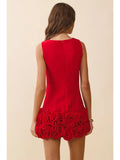 Floral 3D Rosette Hem Mini - Greige Goods