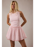 Drop Waist Gingham Mini Dress - Greige Goods