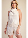 Best Dressed Halter Top - Greige Goods