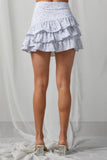 Floral Print Ruffle Mini Skirt - Greige Goods