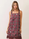 Festive Fringe Dress - Greige Goods