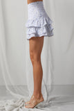 Floral Print Ruffle Mini Skirt - Greige Goods