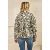 Leopard Printed Denim Dress - Greige Goods