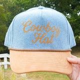 Cowboy Hat - Denim Trucker - Greige Goods