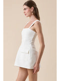 The Hampton Mini Dress - Greige Goods