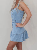 Button-Front Denim Dress - Greige Goods