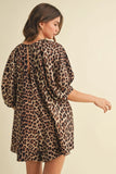 Oversized Puff Sleeve Romper - Greige Goods