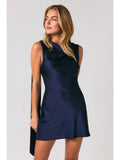 Midnight Muse Satin Mini Dress - Greige Goods