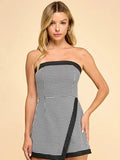 Check the Details Romper - Greige Goods