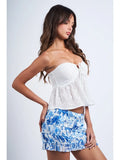 Floral Embroidered Crop Top - Greige Goods