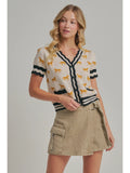 Horsin' Around Cardigan - Greige Goods
