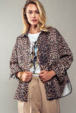 Leopard Print Work Jacket - Greige Goods
