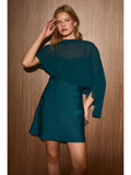 Whisper Cape Mini Dress - Greige Goods