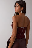Suede Scalloped Tube Top - Greige Goods