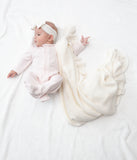 Ruffle Knit Baby Blanket - Greige Goods