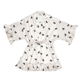 Ruffled Satin Robe - Greige Goods