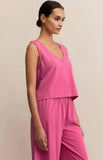 Sloane V-Neck Top - Greige Goods