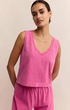 Sloane V-Neck Top - Greige Goods