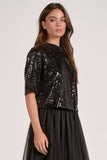 Sequin Crewneck - Greige Goods
