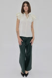 Nura Satin Top - Greige Goods