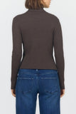 Arlen Long Sleeve High Neck Top - Greige Goods