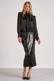 Long Sleeve Scarf Blouse - Greige Goods