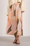 Elastic Midi Skirt - Greige Goods