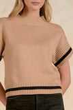Black Stripe Crewneck Sweater