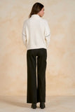 Quarter Zip Stitching Sweater